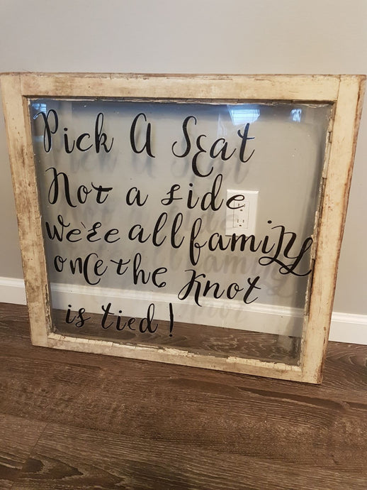 Pick a Seat Decorative Window