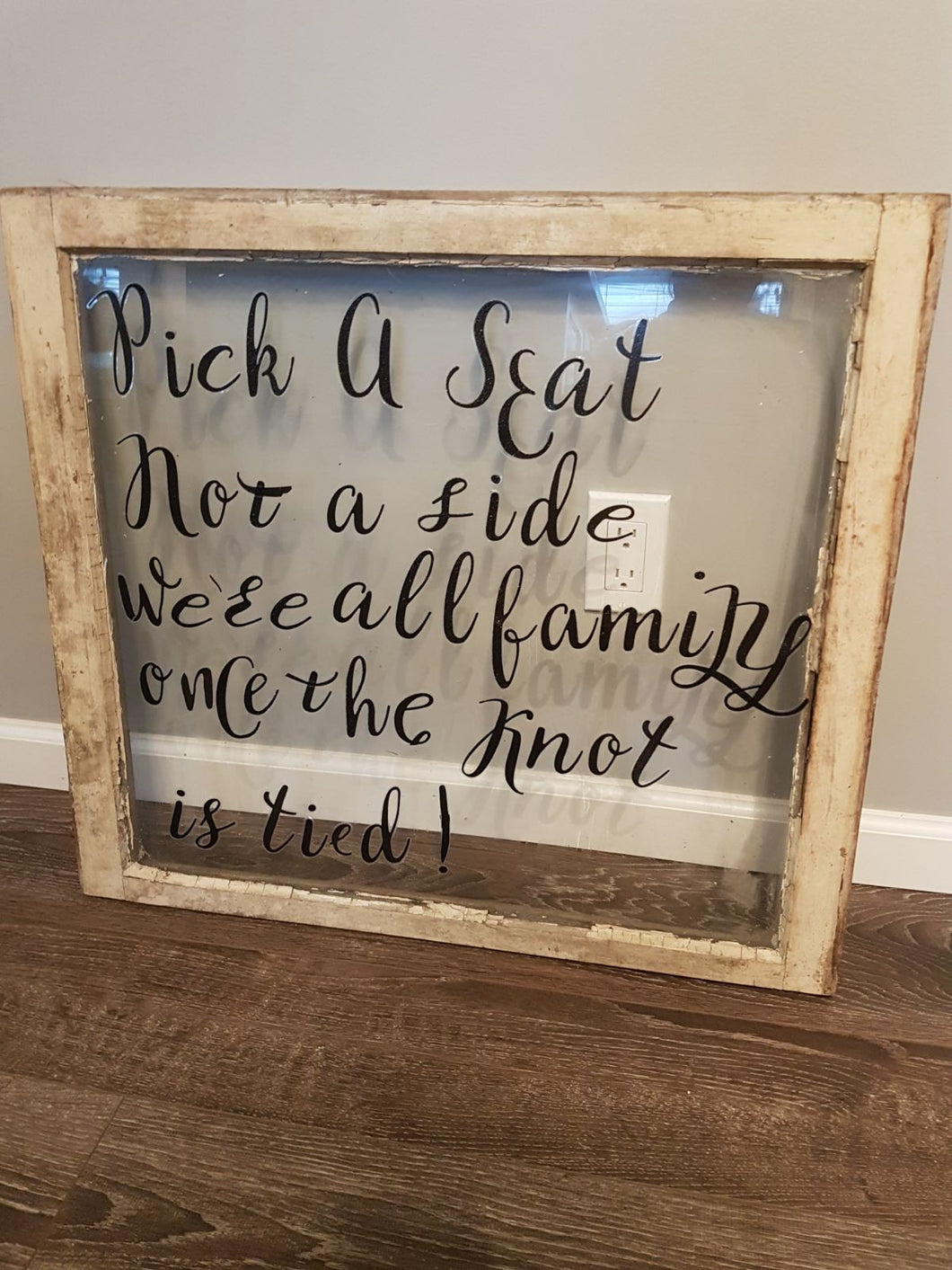 Pick a Seat Decorative Window