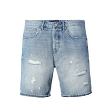 Light Acid-wash Jean Shorts